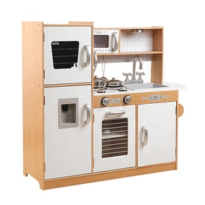 2021 New arrived Pretend Play Cooking Multifunctional children's wooden Refrigerator kitchen set Toy