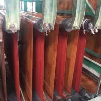Rouleau de revêtement de sol en vinyle PVC feutre rouge 70g du fabricant Linoléum antidérapant en plastique pour appartements Lowes Parquet Surface
