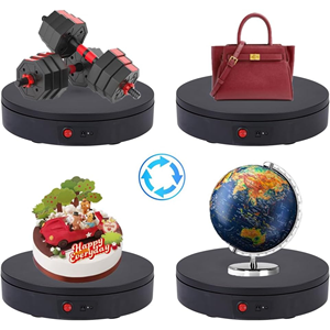 360 có động cơ xoay hiển thị đứng, điều khiển từ xa (màu đen/11.8inch/265 lbs tải/có thể sạc lại) - Product Image 3