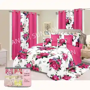Florida hot selling bedding set with matching curtains king size 10 -24 pcs bed spread bedding set