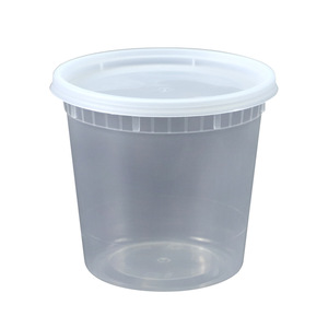 Disposable Round Lidded Soup Cups Food Grade Plastic Takeaway Containers Thickened Leak Proof For Porridge And Meals - Product Image 3