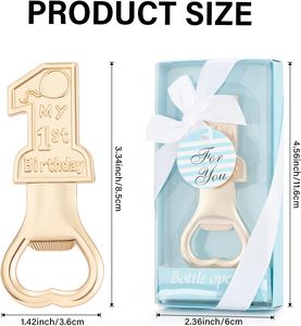 1st Birthday Party Favor and Souvenir <b>Bottle</b> Opener Return Gifts <b>for</b> Guest and Decorations <b>for</b> Baby's First Birthday Party Gifts - Product Image 2