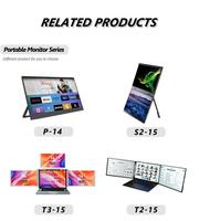 1080P IPS LCD Triple moniteur Portable USB-C ordinateurs portables empilés pliable double moniteur écran extenseur jeu infrarouge