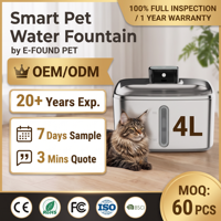 Fontaine à eau automatique pour animaux de compagnie, ultra silencieuse, écologique, alimentée par batterie, portable, en acier inoxydable, pour chats, facile à nettoyer