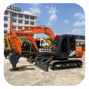 Fourniture d'usine pelle sur chenilles Hitachi ZX70 d'occasion moteur japonais pompe de machines de construction à haut rendement - Product Image 1
