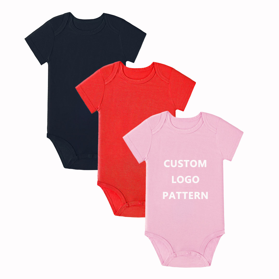Custom Onesies Cheap Baby Onesies Wholesale Short Sleeve Custom - Main Image
