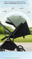 Poussette bébé réversible haut de gamme modèle QQ1, légère, pliable, 4 roues, avec auvent, plusieurs couleurs