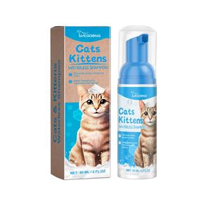 YEGBONG <span class=keywords><strong>Mousse</strong></span> Shampooing Sans Eau pour <span class=keywords><strong>Chat</strong></span> et Chaton, Doux, Non Irritant, Anti-Odeur, Formule <span class=keywords><strong>Nettoyante</strong></span> 60ml Toilettage - Product Image 5