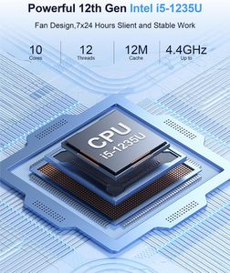 Mini PC Industrial con Chasis Integrado, <span class=keywords><strong>Core</strong></span> I3/i5/<span class=keywords><strong>i7</strong></span>, Windows 11 <span class=keywords><strong>Pro</strong></span>, Ethernet Dual de 2.5Gbps, Amplio Rango de Voltaje CC 9V-36V, 8GB/16GB/32GB RAM - Product Image 3