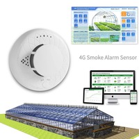 Sensor de Humo Inalámbrico 4G, Funciona con Batería, No Requiere Host, Control Remoto por Aplicación, para Almacenamiento de Granos y Seguridad contra Incendios en Invernaderos