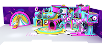 Luckyplay - Juego de Juegos Inflables Comerciales Personalizados en Oferta, Tobogán Interior, Piscina de Pelotas, Juego para Niños