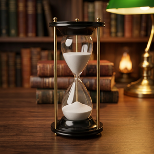 Modern Eco-friendly Wooden and Brass <b>Hourglass</b> <b>Sand</b> Timer Clock with Sparkling for Home and Office Desk Decor - Product Image 3