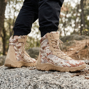 Botas Tácticas de Caña Alta con Camuflaje Desértico TSB103, Calzado Transpirable para Senderismo al Aire Libre, para Todas las Estaciones, Entrenamiento de Campo y Trekking - Product Image 4