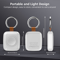 Batterie externe portable 1200 mAh pour montre connectée, chargeur magnétique sans fil avec porte-clés, banque d'alimentation portable pratique, station d'alimentation