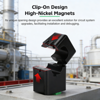 Capteur de courant électrique miniature sans fil auto-alimenté non invasif avec pince de mesure et transformateur CT à noyau divisé