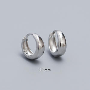 <span class=keywords><strong>Orecchini</strong></span> a Cerchio Piccoli e Spessi in <span class=keywords><strong>Argento</strong></span> Sterling 925 Minimalista per Donne - Product Image 2