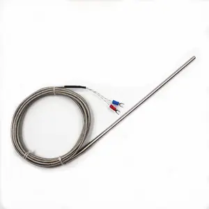 Customized 0-1200C Shielded Wire Length Stainless Steel Metal Probe K-Type Thermocouple