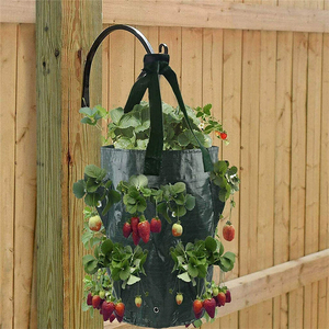 Sac de croissance réutilisable de 3 gallons respirant PE Strawberry Pot de plantes de jardin suspendu pour une <span class=keywords><strong>plantation</strong></span> pratique - Product Image 3