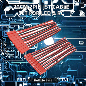 Электронный кабель-разъем JST 500 мм, 2-контактный (штекер/гнездо), PBT, для светодиодных лент, радиоуправляемых игрушек, аккумуляторов - Product Image 2