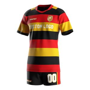 T-shirt et short de sport pour homme à col en V, séchage rapide, sublimation OEM/ODM - Product Image 1