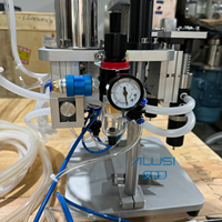 Bouteilles en verre pour cosmétiques et parfums, semi-automatiques, en acier inoxydable, à double buse, commande pneumatique, haute précision, liquide sous vide