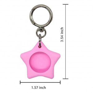 Funda Protectora de Silicona con Forma de Estrella para AirTag, Llavero, Personalizable con Logotipo a Color, Ligera y Portátil para Viajes - Product Image 3