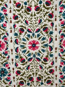 Traditional Cotton Suzani <b>Throw</b> Hand Embroidered Bedsheet <b>Bed</b> <b>Cover</b> Uzbek Textile Colorful Wall Decor - Product Image 6