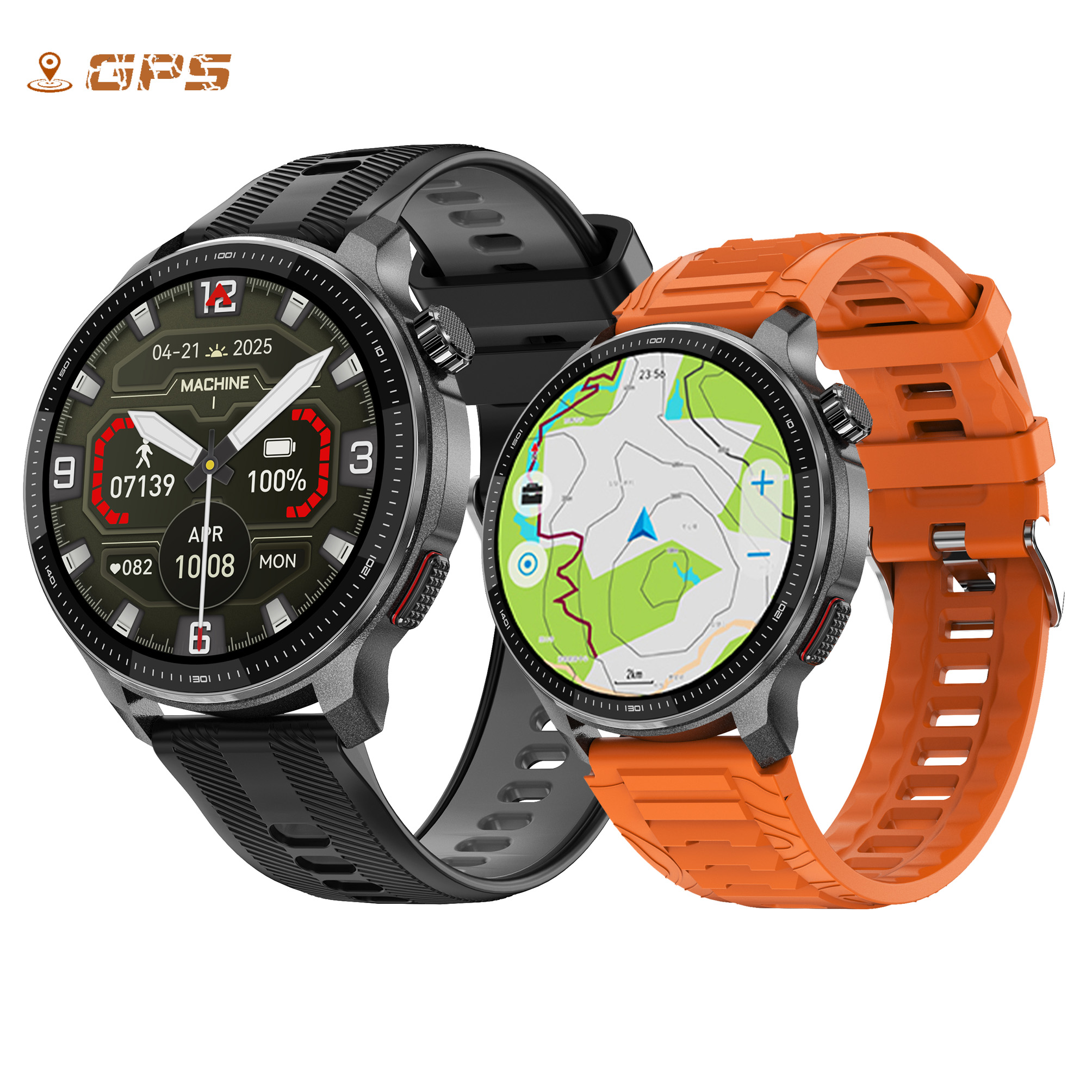 2026 DTG6 GPS Smart Watch 1.43inch Amoled Screen 3ATM Waterproof Offline Landform Maps Outdoor Compass Sports Smartwatch for Men