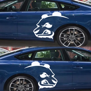 สติกเกอร์ติดรถยนต์สติกเกอร์กราฟิกลายแพนด้าโกรธสติกเกอร์ติดตัวถังรถยนต์แบบมีกาวในตัวอุปกรณ์ตกแต่งรถยนต์2ชิ้น/เซ็ต - Product Image 5