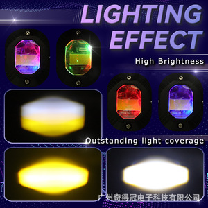 Single Eye Rgb Motorcycle <b>Spotlight</b> 4000lm Lens Type Aluminum Front For Retrofit Upgrade - Product Image 5