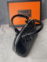 Sac à main de luxe en cuir de crocodile pour femme, sac structuré à poignée supérieure, style élégant, sac de créateur