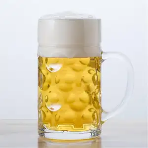 Jarra de <span class=keywords><strong>Cerveza</strong></span> de Cristal de Lujo de 1 Litro, Alta Calidad, 2024 - Product Image 1