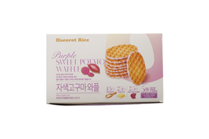 SAMAH Waffles de Camote Morada 18g x 20 piezas, Bajo Índice Glucémico, Refrigerio Dietético, Sin Aceite, Postre Horneado, Regalo Portátil, Comida para Brunch - Product Image 6