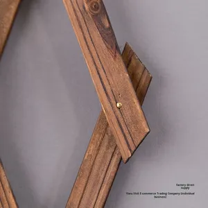 Clôture en <span class=keywords><strong>treillis</strong></span> en <span class=keywords><strong>bois</strong></span> télescopique anti-corrosion carbonisée facilement assemblée cadre d'escalade de <span class=keywords><strong>plante</strong></span> verte moderne grille d'escalade - Product Image 4