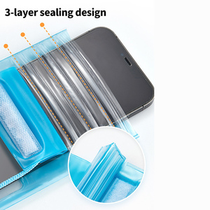 Universal <strong>Clear</strong> <strong>Waterproof</strong> <strong>Bag</strong> Pvc Three Layer Sealing Mobile Phone <strong>Waterproof</strong> Pouch <strong>Bag</strong> for Outdoor Water Sports - Product Image 2