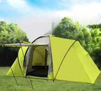Tente de luxe à deux étages pour 4 à 6 personnes, idéale pour le camping familial et la randonnée en plein air, avec des poteaux en fibre de verre à armature droite