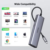 UGREEN Hub USB C 7 en 1, adaptateur multiport 4K HD-MI, Ethernet 1 Gbps, 100 W PD, 2 USB 3.0, lecteur de carte SD/TF, dongle USB C pour ordinateur portable