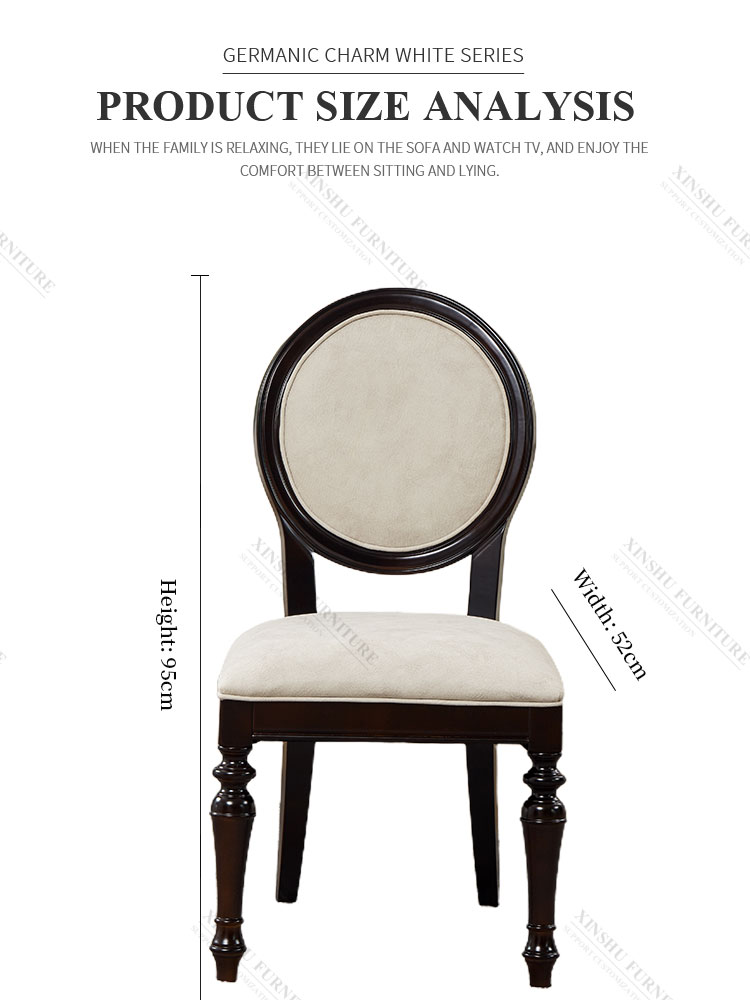 American Home Technology Cloth High-end Restaurant Furniture Simple All Solid Wood Negotiation Chair Reception Chair