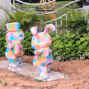 Điêu Khắc Thỏ Ngoài Trời Thiết Kế Nhà Máy Điêu Khắc Động Vật Nghệ Thuật Để Trang Trí Vườn Thú - Product Image 2