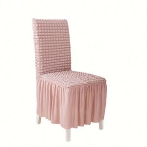 Wedding Full Lace Skirt Hotel Banquet Elastic Dining Chair <b>Cover</b> - Product Image 1