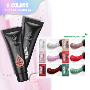ORCHID FOX Gel de Escultura Profesional <span class=keywords><strong>para</strong></span> Salón de Alta Viscosidad con Diamantes Flash, Gel Acrílico Reflectante con Purpurina UV LED Removible, <span class=keywords><strong>Kit</strong></span> - Product Image 1