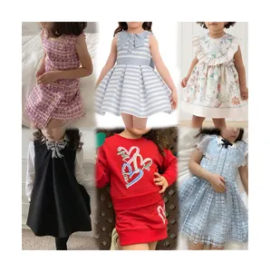 Grosir pakaian anak-anak desainer pakaian stok pakaian berbagai macam gaun model campuran pakaian jumlah besar sederhana