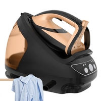 Station de vapeur M avec semelle en acier inoxydable, fer à vapeur professionnel, réservoir amovible de 1,9 L, chauffe rapide, 3000 W, protection anti-chauffe à sec pour les vêtements
