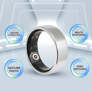 Anneau intelligent HR SpO2 BP Temp Sleep Stress <span class=keywords><strong>Cycle</strong></span> Monitor - Charge sécurisée 36V Batterie 7 <span class=keywords><strong>jours</strong></span> - IP68 Acier Contrôle <span class=keywords><strong>de</strong></span> la musique, des photos et <span class=keywords><strong>de</strong></span> la vidéo - Product Image 4