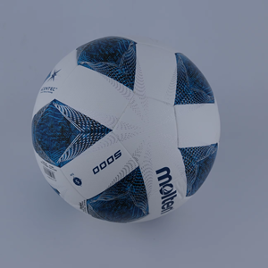 Molten Size 5 size 4 Blue <b>Football</b> Thermally Bonded Soccer Ball Tpu <b>Leather</b> for <b>Football</b> Training - Product Image 4