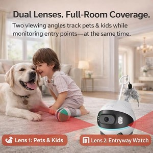 Cámara Móvil para Mascotas con Control por Aplicación, ABS + Plástico, 1080p HD, Audio Bidireccional, Juego Interactivo, Accesorio para Mascotas Pequeñas - Logotipo Personalizado - Product Image 6
