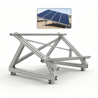 Système de montage au sol pour panneaux solaires photovoltaïques en alliage d'aluminium, norme EN, système de support de poteau pour panneaux solaires à profil en U