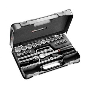 FACOM - SL.161-3P6U 1/2'' inch 6-point <b>sockets</b> set (25 pcs.) - EAN 3662424067228 <b>RATCHET</b> AND <b>SOCKET</b> SETS 1/2" - Product Image 1