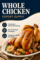 Poulet entier surgelé de qualité supérieure pour l'exportation - Volaille de chair IQF pour la restauration en gros et la distribution au détail