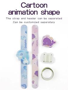 2024漫画キッズシリコン時計バンドカスタマイズされた印刷子供たちによって素敵な子供のための面白いスラップデジタル時計 - Product Image 2